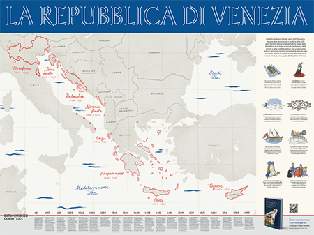 The map/poster of the Republic of Venice